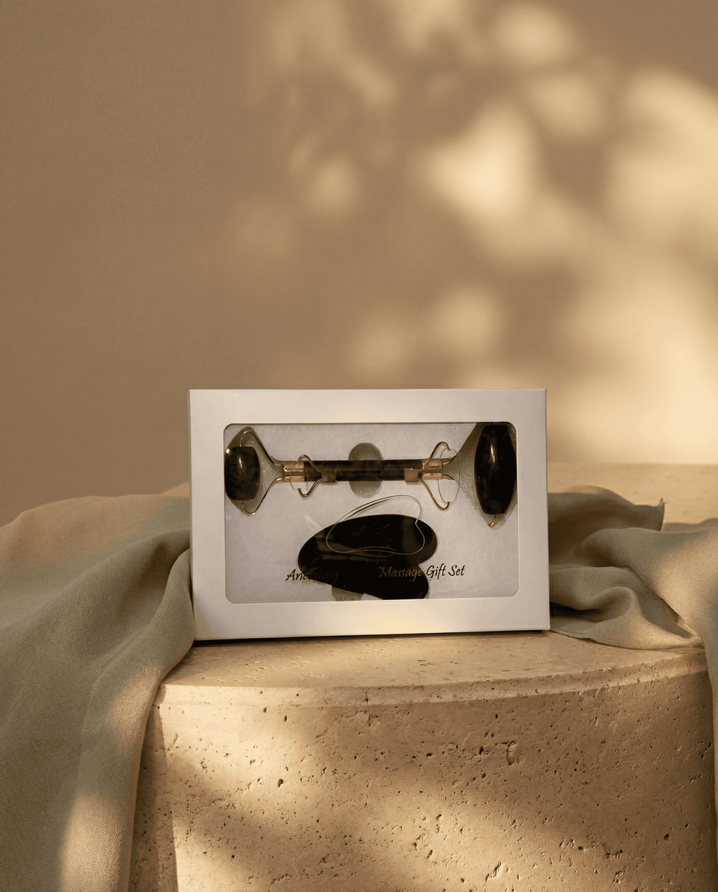 face roller and Gua Sha stone from wellness gift box - self-care alternative to flowers Ireland