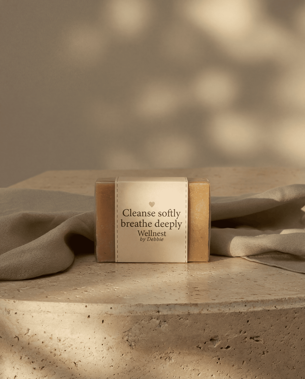 Cleanse softly breathe deeply soap bar from wellness gift box - mindful alternative to flowers Ireland