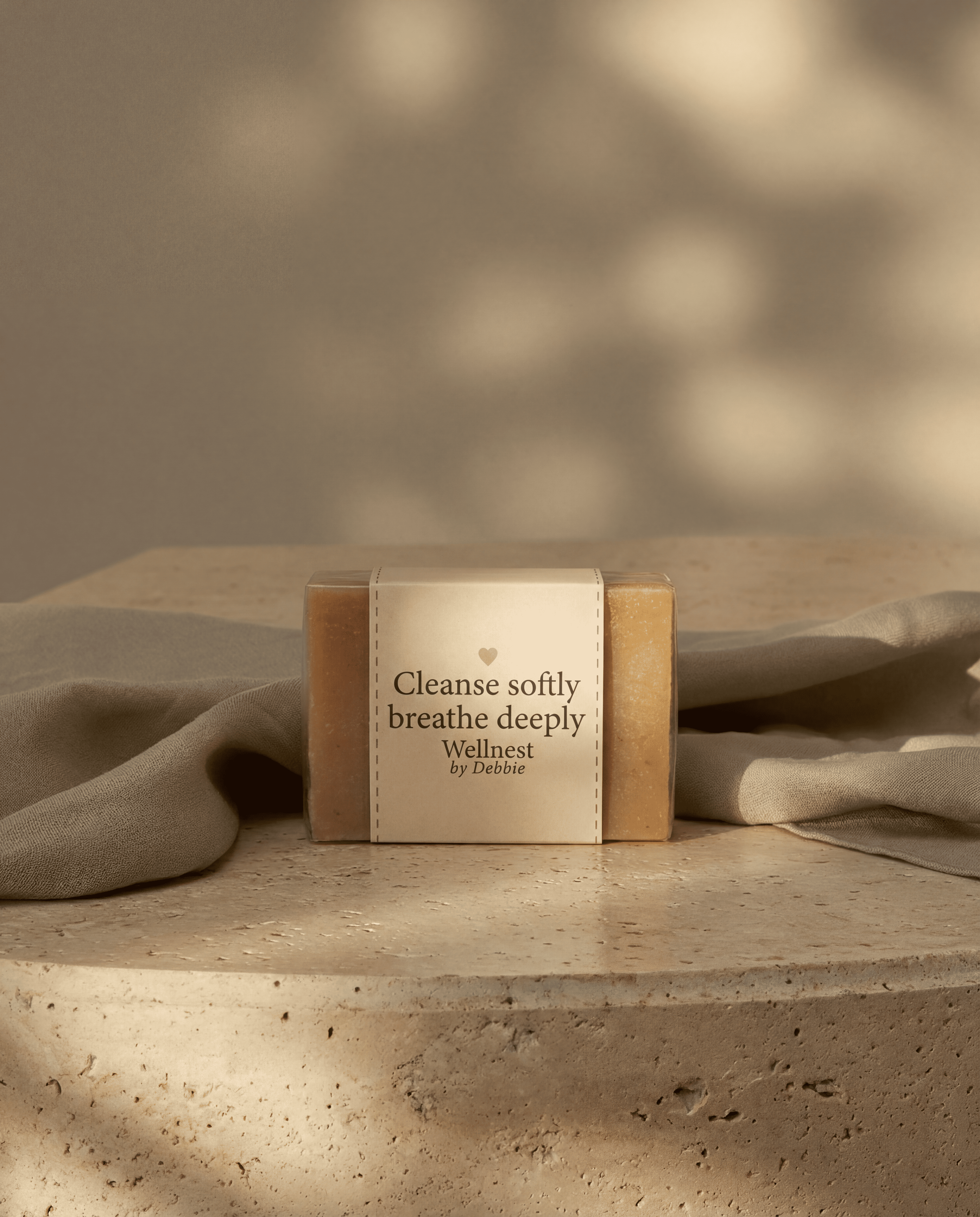 Cleanse softly breathe deeply soap bar from wellness gift box - mindful alternative to flowers Ireland